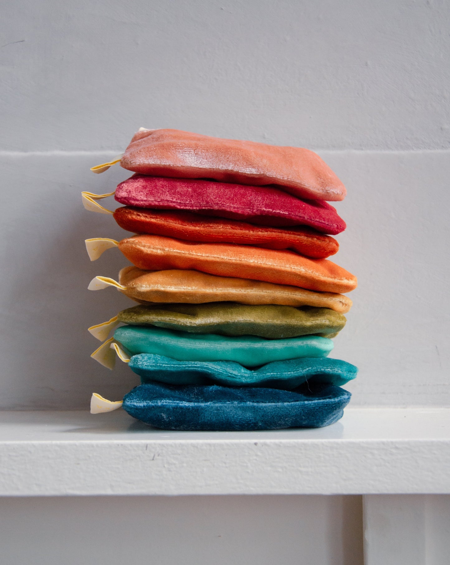 PEACE - Lined Velvet Zipper Pouch