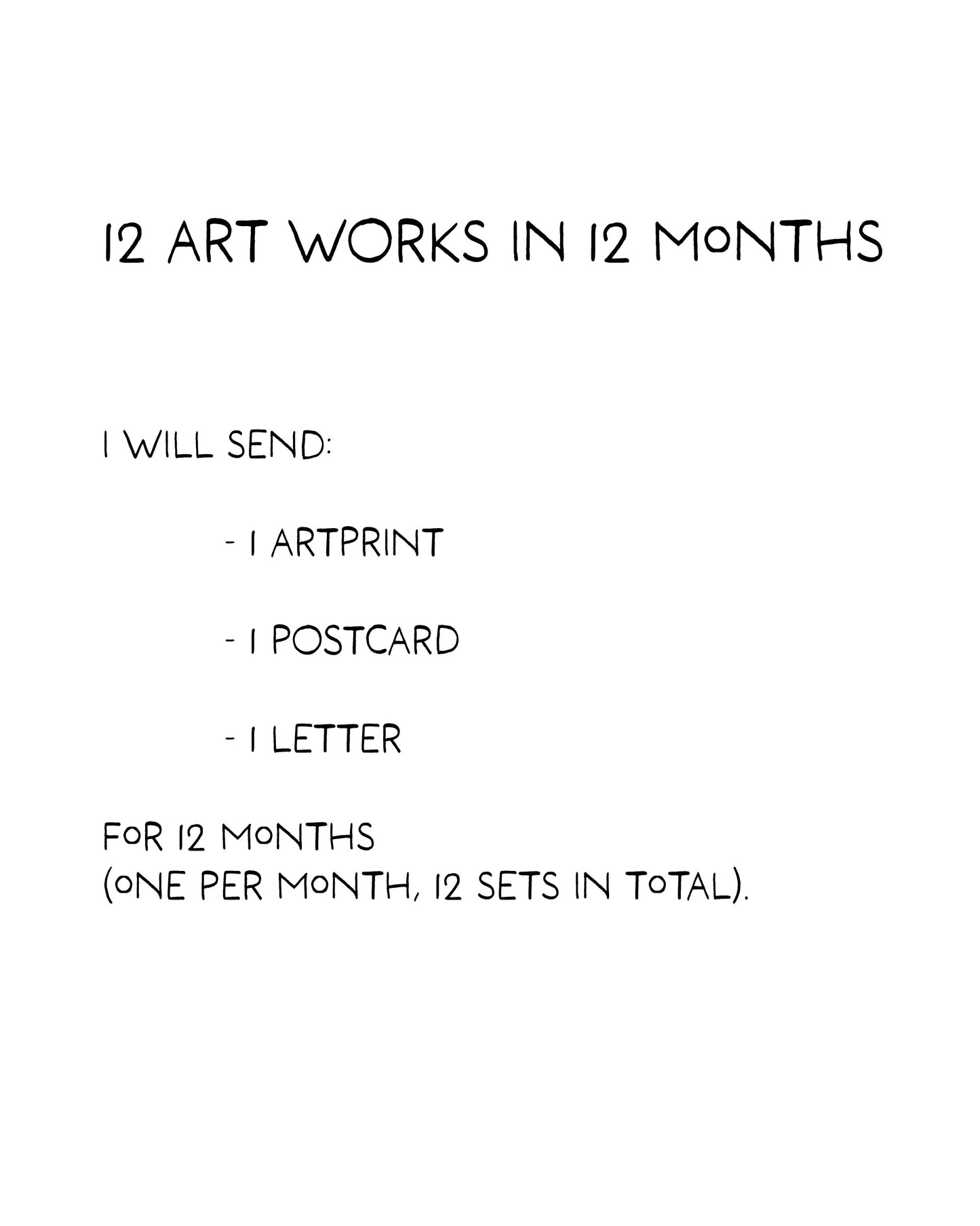 Art Work Sending Service - 12 Art Prints in 12 Months